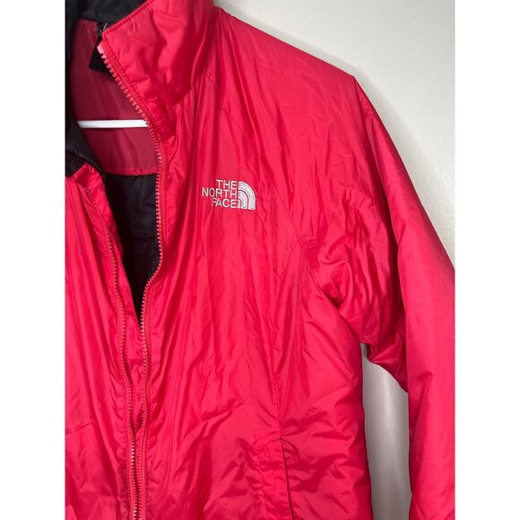 The North Face Nylon Slight Puff Womens Full Zip Jacket In Color Fuchsia Pink - Picture 2 of 4